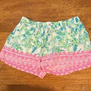 Lilly Pulitzer Green and Pink Patterned Women's Shorts